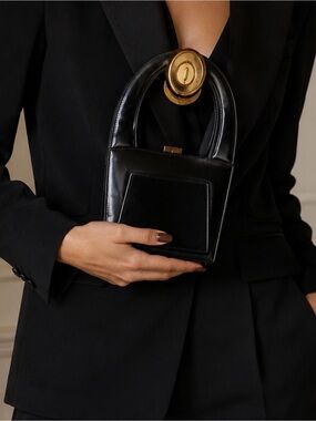 Classic Black Structured Handbag